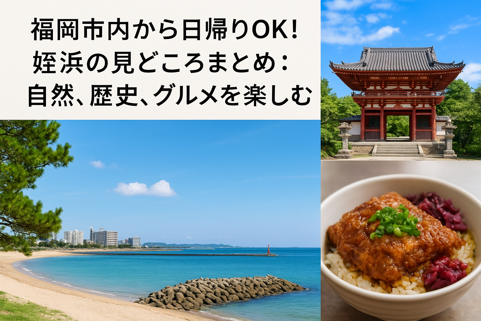 福岡市内から日帰りOK！姪浜の見どころまとめ：自然、歴史、グルメを楽しむ